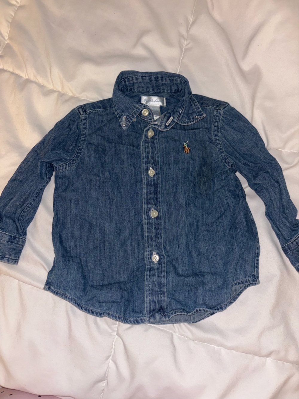 Ralph Lauren Kids Dark Blue Denim Button-Up Jacket